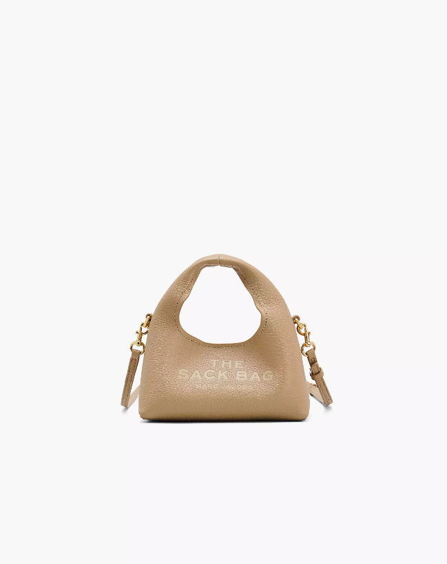 The Micro Crossbody Sack Bag camel